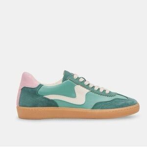 Dolce Vita Notice Sneakers in Green Suede
